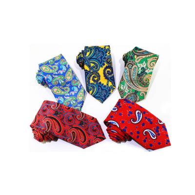 China High Quality 100% Pure 100%SILK Paisley Pattern Mens Silk Printing Neck Ties for sale