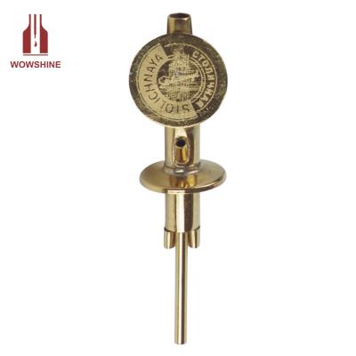 China Viable all shiny gold wine pourer with logo for sale