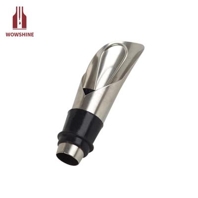 China Sustainable 304 Stainless Steel Wine Pourer & Stopper Dual Function Food Grade for sale