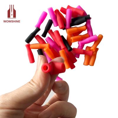 China Wowshine New Viable Free Shipping 100pcs Silicone Sleeve Stainless Steel Straw Mouth Protector For 6mm Diameter Straws for sale