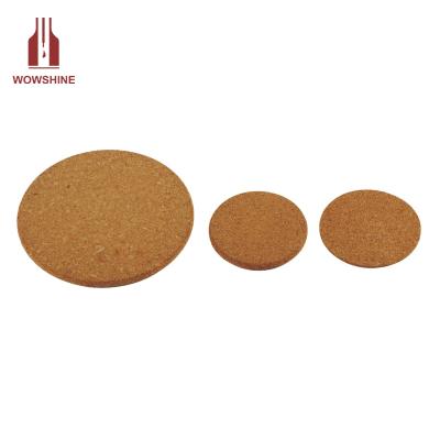 China Viable all cork placemat with diameter 10cm can be customized for sale