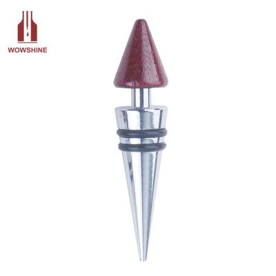 China Sustainable Zinc Alloy Combo Wood Bottle Stopper for sale