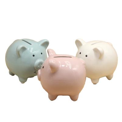 China Money Saving Coins Popular Colorful Cute Piggy Bank Money Saving Box Ceramic Coin Bank Kids Gifts For Children for sale