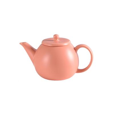 China Sustainable Nordic Ceramic Simple Coffee Pot Filter Teapot with Ceramic Lid and Stainless Steel Strainer for sale