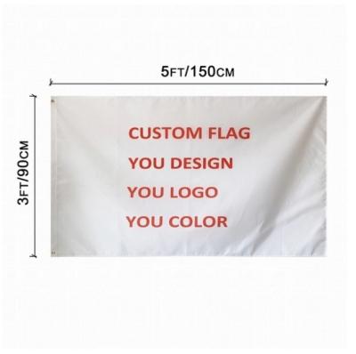 China 3x5 RUFFLES FT 150*90cm 100% Polyester Custom Design Print Your Logo Banner Flag for sale