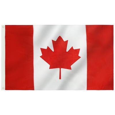 China Decorarion Canada Flag 3x5 ft Embroidered Canadian National Flags Polyester with 3x5 Foot Brass Grommets Flag for sale