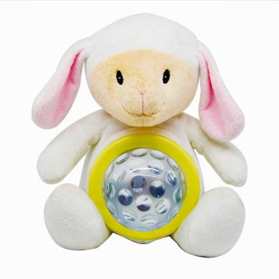 China 2021new Custom Singing Plush Toys Sheep Bedtime Musical Night Lights Push Lamp For Baby Sleeping for sale