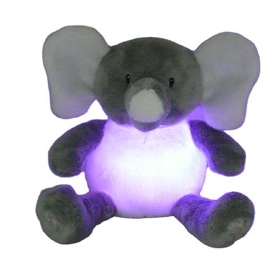 China Bedtime Plush Toys Elephant Night Lights Inflate For Baby Sleeping Elephant Plush Toys for sale