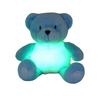 China Bedtime Plush Toys Support Night Musical Lights Inflate For Baby Sleeping Panda Bear for sale