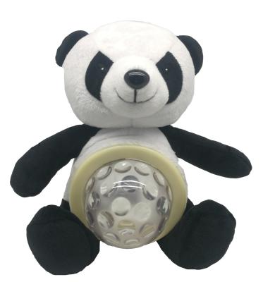 China Baby Bedtime Night Lights Customized Cute Plush LED Panda Plush Electronic Musical Toy With Light for sale