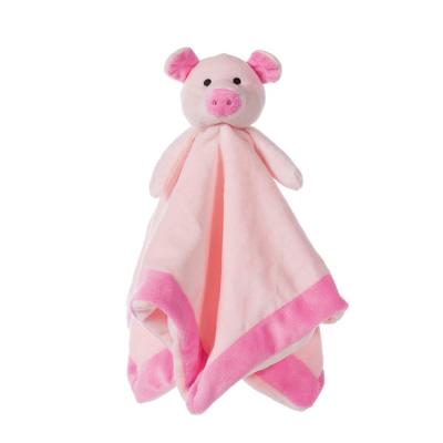 China Lovely PORTABLE Custom Animal Toy Comforter Blankets Plush Babies Nursery Accessories Organic Baby Security Blanket for sale