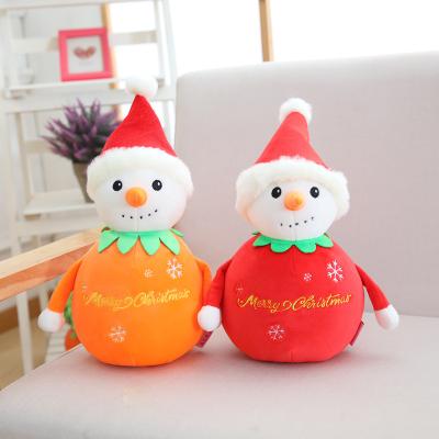 China Custom Doll Stuffed Doll Pillow Toy Snowman Plush Christmas Logo Cartoon Creative Gift for sale