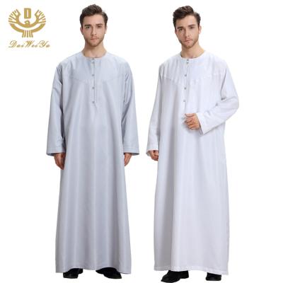 China New style mens thobes new style mens thobes dubai muslim clothing islamic muslim djellaba saudi thobe with button for sale