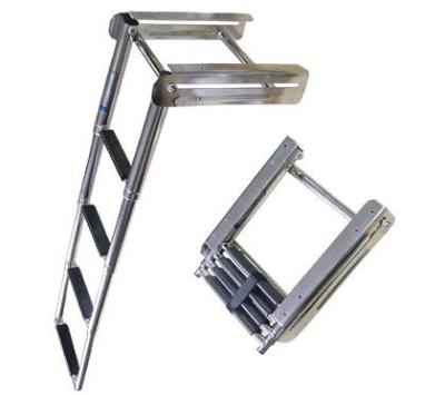 China Folding Yacht 3 Steps Stainless Steel Boat Ladder for sale