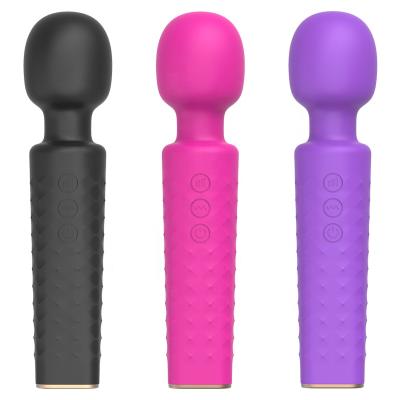 China New Design 1500mAh USB Wireless Rechargeable Magic Wand Handheld Strong Vibrating Body Massager For Women for sale