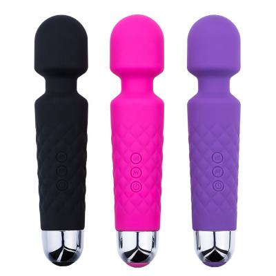 China Waterproof USB Wireless Rechargeable Women Body Vibrator Magic Wand Personal Massager for sale