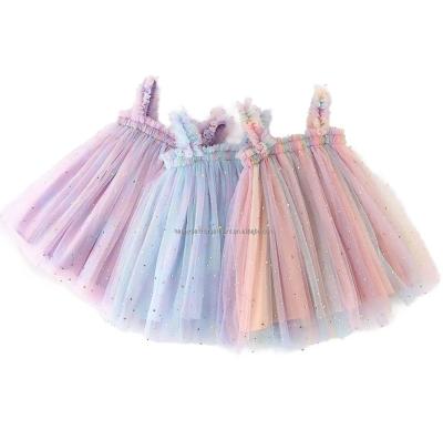 China Summer Baby Tulle Breathable Hot Selling Sleeveless Dress In Stock for sale