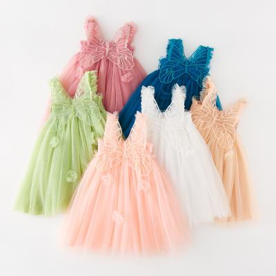 China Wholesale Washable Sweet Little Girls Suspender Kids Boutique Dresses Birthday Party Age 1-8 Years Old for sale