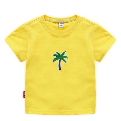 China Custom 100% Cotton Children's T-shirts Blank Breathable Baby Logo Printing Plain Short Sleeve T-Shirts For Boys And Girls for sale