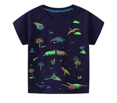 China 2023 Hot Sale Baby Boy Summer Casual T-shirt O-neck Short Sleeve Printed Boys Cartoon Tops for sale