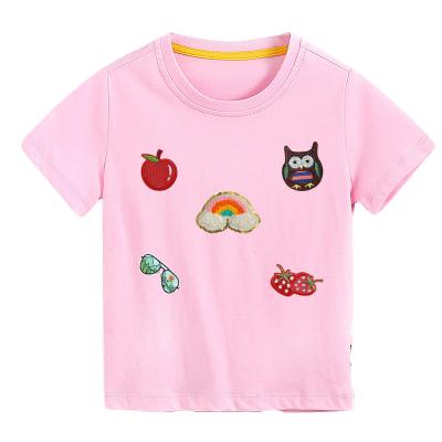 China Latest Designs Cotton Breathable Hot Custom Embroidery Fashion Boys And Girls Stylish T Shirts For Summer for sale