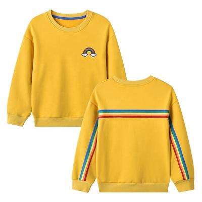 China Children 2023 New Winter Regular Plush Pullover Sweater Solid Color O Neck Warm Fleece Sweatshirt for Boys and Girls for sale