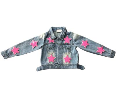 China Breathable High Quality Professional Soft Comfortable OEM Customized Embroidery Kids Girls Denim Jacket for sale