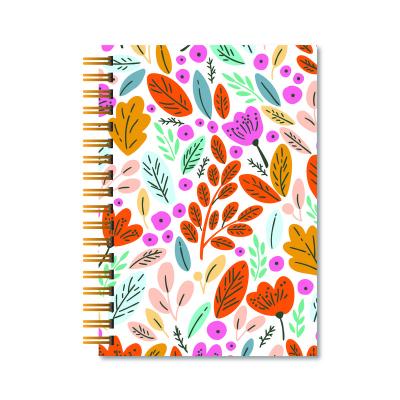 China Papeleria A5 B5 Yarn O Binding Hardcover Spiral Journal 100gsm 120gsm Dotted Grid Line Spiral Diary Notebook for sale