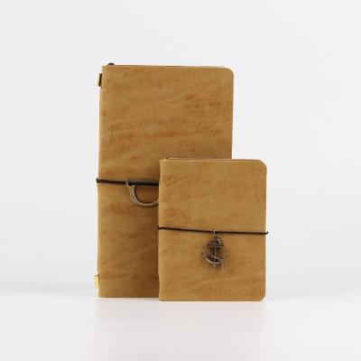 China Handmade Genuine Leather Softcover Travel Dairy Journal Notebook Leather Notebook for sale