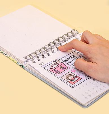 China Magic Custom Spiral Notebook Charm Planner Table Calendar Business Desk Calendar in stock for sale