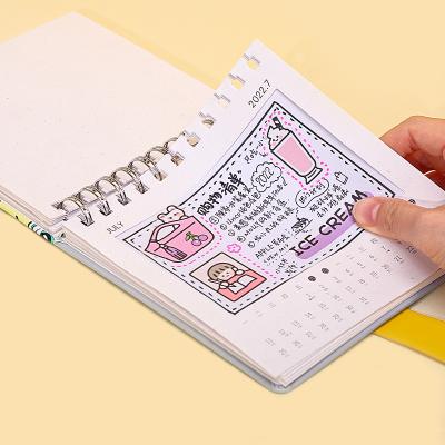 China Cute Printed Table Calendar Loop Square Spiral Desk Calendar Spell Card Magic 2022 Planner for sale