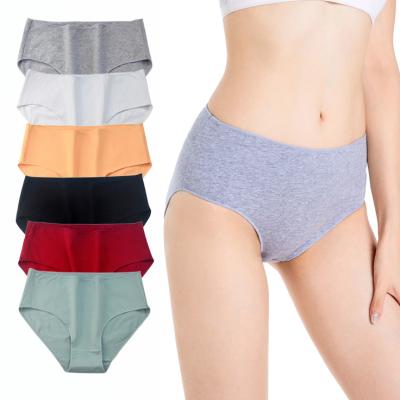 China 2021 Hot Selling Anti-Static High Briefs Briefs For Women Mid Rise Breathable Cotton Panties For Women for sale