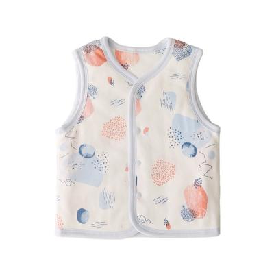 China Keli Bear Children Cute Wholesale Cotton Casual Vest Printed 100% Baby Clothes Newborn Baby Rompers Vest Infant Girls Vest for sale