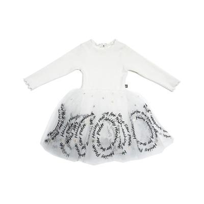 China New High End Custom Made Children's Letter Tutu Gauze Princess Dress Breathable Girl for sale