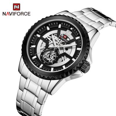 China NAVIFORCE 9186 Complete Calendar Stainless Steel Strap Quartz Waterproof Fashion Hired Business Men Watch for sale