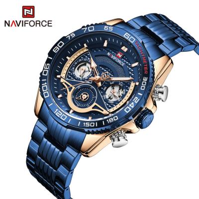 China NAVIFORCE 9185 RGBE Calendar Men's Full Color Wrist Watch Fashion Sports Contrast Color Men Watch Stainless Steel Luxury Military Quartz Male Army Watch for sale