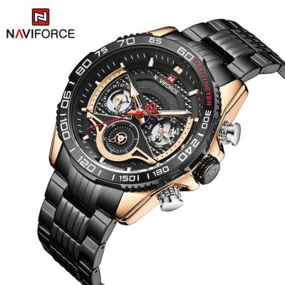 China Full Calendar NAVIFORCE 9185 RGB Men Wristwatch Fashion Sport Men Watch Luxury Core Stainless Steel Quartz Male Watch for sale