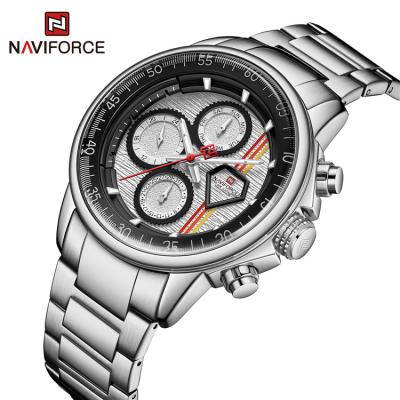 China NAVIFORCE 9184 Full Calendar Top Brand Sports Military Watches For Men Fashion Stainless Steel Waterproof Casual Multifunctional Watch for sale