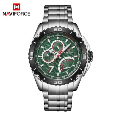 China Full Calendar NAVIFORCE 9183 SGN Luxury Brands Sport Watches For Men Fashion Casual Multifunction Waterproof Stainless Steel No Buttons Watch for sale