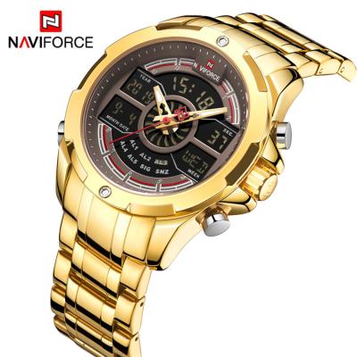 China Naviforce 9170 GCE Calendar Alarm Clock 3ATM Multifunction Electronic Waterproof Quartz Watch Full Dual LCD Movement for sale