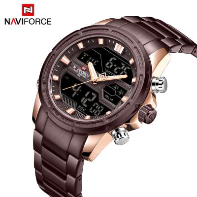 China Naviforce 9138S RGCE Calendar Full Dual Quartz Movement Multifunction Stainless Steel Men's Atmosphere 3 Sports Watch for sale