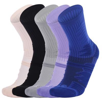 China Cotton QUICK DRY basketball hoops crew Meias Futebol Basquete sports hoops mid calf basketball socks logo for sale