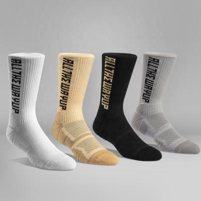 China Custom Wholesale Disposable Crew Sports Mens Womens Fashion Terry Breathable Terry Basketball Socks for sale