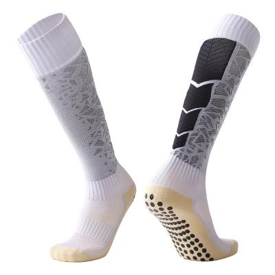 China Antibacterial Black White Training Socks Skids Non High Performance Nylon Nylon Terry Cushion Sports Soccer Socks for sale