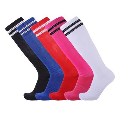 China Wholesale Boy Girl Kids Football Anti-Foul Professional Sports Breathable Knee High Terry Sock For Running Kids Football Socks for sale