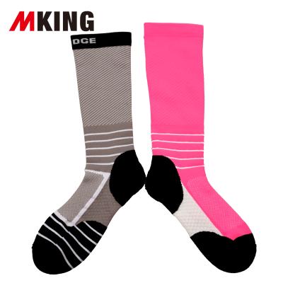 China Disposable Fashion Colorful Mesh Terry Cushion Nylon Unisex High Compression Thigh Long Athletic Socks for sale