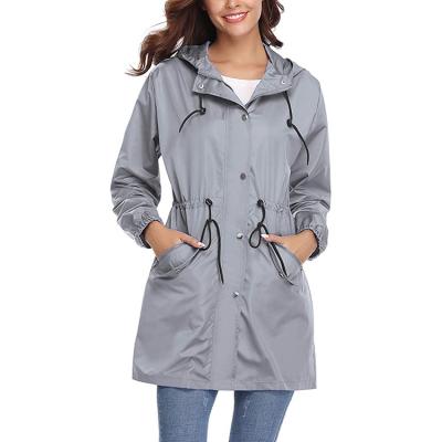 China Women's Polyester Raincoats Waterproof Clothing Single Long Rain Coat Outdoor Waterproof Fabric For Adults for sale