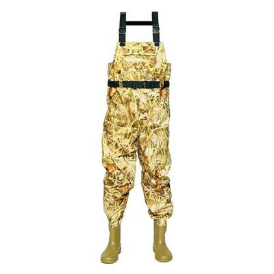 China 3.5mm Neoprene With Camouflage Fabric PVC Noly Wholesale Fishing Bootfoot Waterproof Breathable Waders Chest for sale