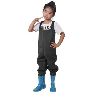 China 3.5mm Neoprene With Camouflage Fabric Wholesale Fishing Bootfoot Noly PVC Waterproof Breathable Child Waders for sale