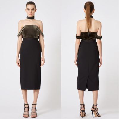 China Lancai Großhandel mit off-shoulder-Midi-Kleid zu verkaufen